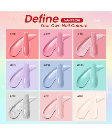 VANREESA Poly Nail Gel Kit with UV Lamp - 9 Colours Poly Nail Extension Gel Builder Set for Women - Nail Art Gift with Tips and Slip Solution - Buy Online on GoSupps.com