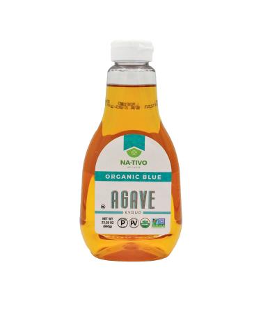 Nativo Organic Blue Agave Nectar - Syrup - Sugar Substitute - Rich in Inulin - Low Glycemic - Allergen Free - Paleo Vegan - Non GMO - 23.28 oz bottle Syrup 23.28 oz bottle