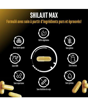  GEN GERMAN ELITE NUTRITION Mumijo Shilajit Max 180 high-dose capsules with 2000 mg per daily dose 10:1 original extract with 50% fulvic acid + 12% h - Buy Online on GoSupps.com
