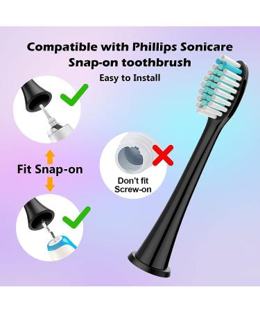 8-Pack Replacement Toothbrush Heads for Philips Sonicare HX6015/03 HX6053/64 - Compatible with 3rd Gen (2023 Release) - Black - Buy Online on GoSupps.com
