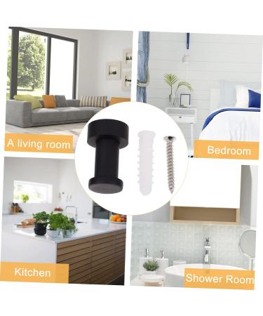 FELTECHELECTR 4 Pcs Bathroom Towel Hook Towel Hooks for Wall Bathroom Hooks Coat Hooks Hat Hanger Door Brass Black - Buy Online on GoSupps.com