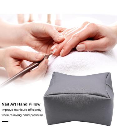 YOXIER Comfortable Hand Rest for Nail Art Lychee Pattern Faux Leather Manicure Pillow Durable Easy to Clean Black - Buy Online on GoSupps.com