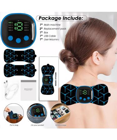 Wireless Cervical Massage Device - 8 Modes 19 Intensities Portable Mini-USB Electro Massager for Neck Shoulder Waist & Leg - Buy Online on GoSupps.com