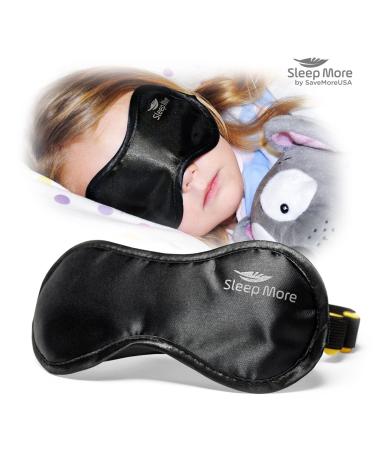 Black Silk Sleeping Eye Mask with Ear Plugs | Adjustable Strap | Block Light for Insomnia & Migraine Relief - Buy Online on GoSupps.com