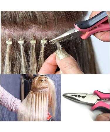 Hair Pince Plate Plier Hair Extensions Pliers Professional Rings for Nano Silicone Micro Beads Tool Hair Extension Pliers (Color : 1unit Blue) - Buy Online on GoSupps.com