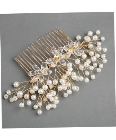 DOITOOL Bridal Hair Comb Metal Hair Clips Crystal Hair Comb Gold Flower Hair Comb Side Hair Combs Wedding Bridal Hair Accessory Wedding Hair Clips Bride Accessories Rhinestones - Buy Online on GoSupps.com