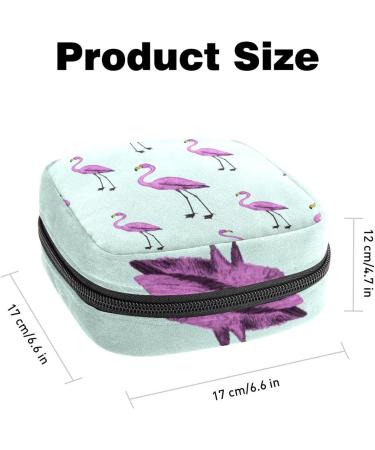 Flamingo Period Pouch - Portable Tampon Storage Bag | Feminine Product Organizer for Teens - Multicoloured - Buy Online on GoSupps.com