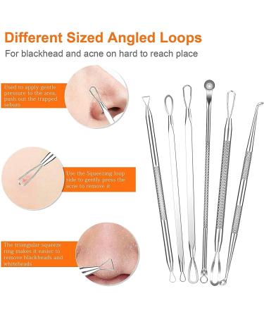 Blackhead Tweezers Kit Blackhead Remover Tools Kit Acne Extractor Tool Professional Stainless Pimple Acne Blemish Removal Tools with Portable Case (13-PCS) - Buy Online on GoSupps.com