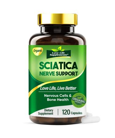 Sciatic Ner-ve Rel-ief Natural Ingredients Rich in Vitamins Nutritional Support Supplement Capsules for Sciatica Soothe & Comfort Hand Finger Waist Buttock Leg Foot 120 Capsules