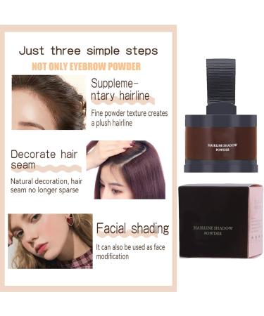 Instantly Hairline Shadow Powder Dark Brown Hair Root Dye Shadow Cover Windproof Sweatproof Hair Touch-Up for Thin Hair Grey Hairline Hair Root Concealer for Hairline Eyebrows Beard - Buy Online on GoSupps.com