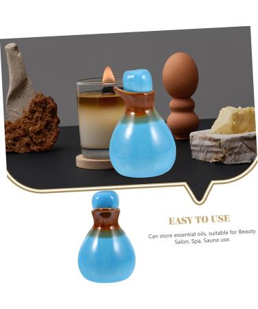 Minkissy 4-Piece Porcelain Soy Sauce Containers with Essential Oils | Japanese Spa Glass Vials & Lid | Perfect for International Shipping - Buy Online on GoSupps.com