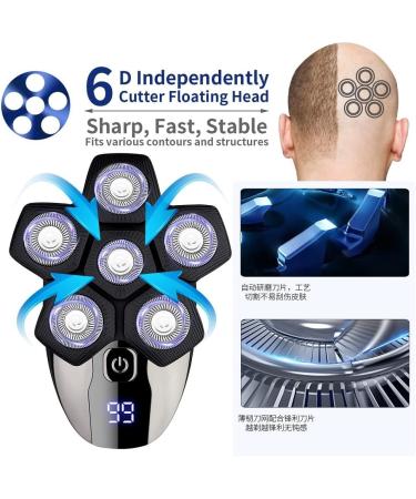 5-in-1 Electric Razor for Men | Waterproof Head Shaver & Grooming Kit for Bald Heads - Buy Online on GoSupps.com