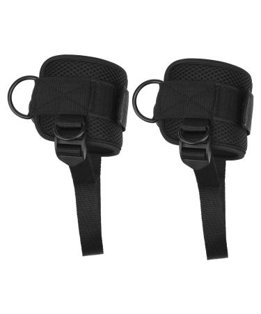 Herkindness 2 pieces of foot cading cable train with D-rings and extra band adjustable kickbacks foot loop for fitness foot loops cable pull for gluten muscles and leg training