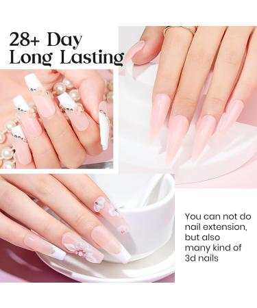 MIZHSE Nail Builder Gel Kit 3.53OZ Larger Capacity Nude Pink Builder Gel for Nails Clear Hard Gel Builder Base Nail Strengthener Extension Gel with Nail Brush Clean Gel for Home Salon Nude 2 3.53 Oz - Buy Online on GoSupps.com