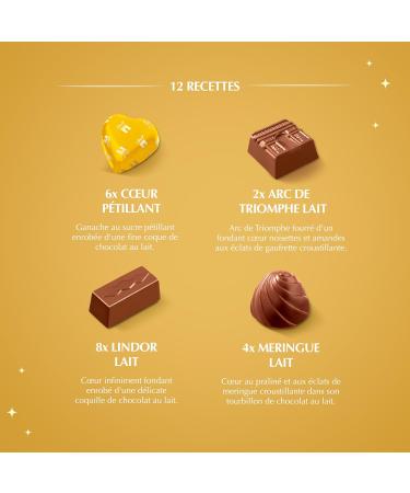 Lindt - Bo te CHAMPS- LYS ES dition Or - Assortiment de Chocolats au Lait Noirs et Blancs - Pralin s Croustillants et Onctueux - Id al pour No l 468g Or 468g - Buy Online on GoSupps.com