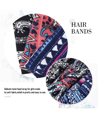 Zoestar Wide Headband - Vintage Knotted Turban Hair Wraps for Women & Girls - 3-Pack Black Stretch Twist Forehead Ligaments - Buy Online on GoSupps.com