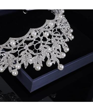 Kamirola Baroque Wedding Crown: Pearl Crystal Tiara for Bride and Flower Girls - Buy Online on GoSupps.com