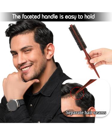 Mini Bristle Barts Brush for Men & Women - 2.7cm Round Wild Boar Bristle Hairbrush for Blow-Drying & Natural Curls - Small Round Hairbrush 6886 - Buy Online on GoSupps.com