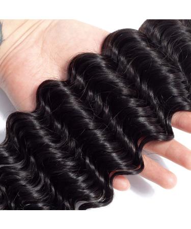 12A Brazillian Deep Wave Human Hair Bundle - 24 Inch | Unprocessed Virgin Hair | Natural Color - 100g/bundle - Buy Online on GoSupps.com