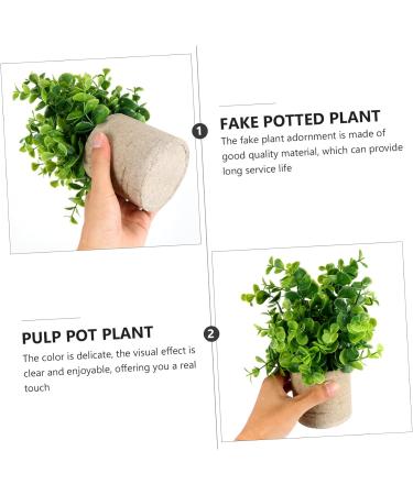 Zerodeko 4 Pcs Simulated Potted Plant Fake Green Plant Flowers Decoration Mini Succulent Plants Household Decor Fake Potted Plant Decor Desktop Ornament Cylinder Plastic Artificial Flower As Shownx4pcs 22x8cmx4pcs - Buy Online on GoSupps.com