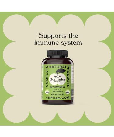 Complete Natural Products Green Apple Cider Vinegar Gummies - 60 Count Fermented with The Mother - Buy Online on GoSupps.com