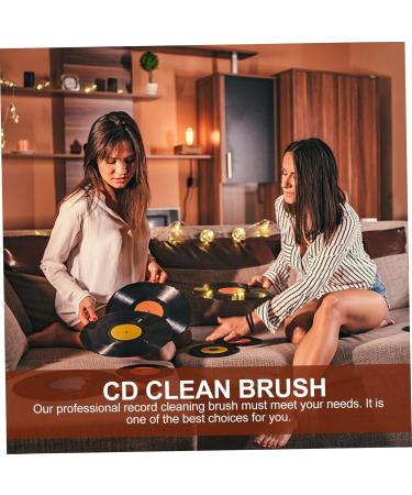 SHOWERORO CD Cleaning Brush with Handle Antistatic Record Player Brush for Vinyl CD Dust Remover with Soft Fibers for Music Lovers Optimal Sound - Buy Online on GoSupps.com
