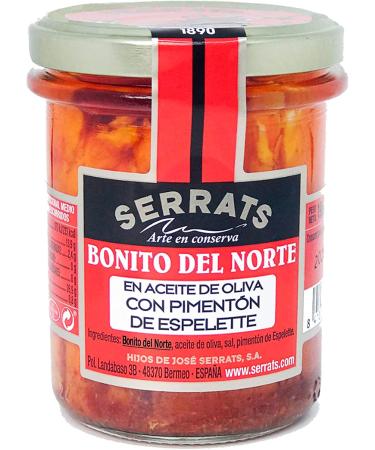 SERRATS 12 Pieces Bonito del Norte del Cant brico in Olive Oil with Espelette Paprika 190g - Buy Online on GoSupps.com