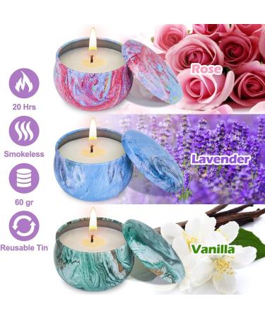 Mother's Day Gift Set: 6 Handmade Organic Bath Bombs with 3 Scented Candles - Bath Set Gifts for Women, Mom, Kids - Blue - Buy Online on GoSupps.com