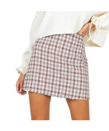 Women short winter elastic high waist cord flower flower ruffles short skirt mini skirt winter skirt a line wrap rock dress winter ladies elegant neckholder pink l