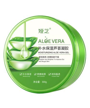 Aloe Vera Gel 300g Natural Aloe Gel Sun Relief Moisturizer Organic Aloe Vera Gel Aloe Vera Moisturiser for Face & Body Soft and Soothing Sensitive Skin Hydration
