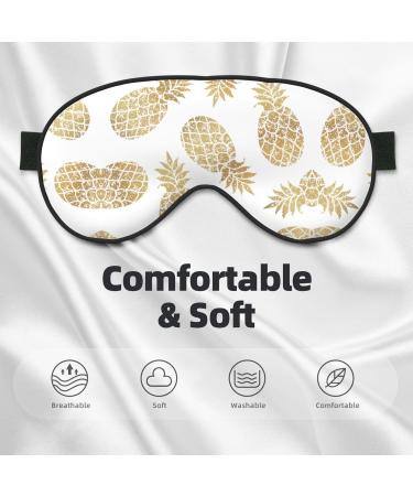 Golden Pineapple Sleep Eye Mask - Soft Light-Blocking Blindfold for Travel | Eliminate Fatigue & Enhance Sleep - Buy Online on GoSupps.com