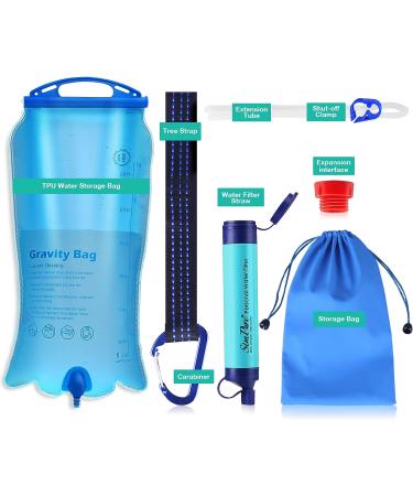 SimPure Gravity Water Filter - Portable 3L Purifier with Gravity Bag & Tree Strap | Camping, Hiking, Emergency Gear - Buy Online on GoSupps.com