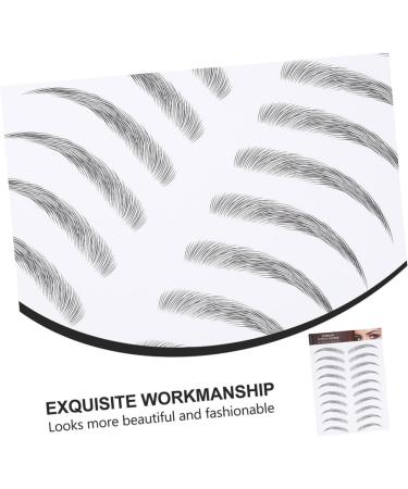 BIUDECO 3 Sheets Waterproof Eyebrow Stickers Brow for Women False Eyebrows for Women Transfer Stickers 21x15cm Black - Buy Online on GoSupps.com
