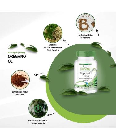Fairvital Oregano Oil Capsules 150mg - High Dose 10:1 Extract - 90 Softgels for Immune Support & Wellness - Premium Origanum Vulgare - Buy Online on GoSupps.com