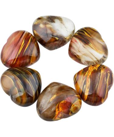 Nupuyai Volcano Cherry Quartz Heart Palm Worry Stone 45mm - Chakra Reiki Healing Crystal for Home Decoration - Buy Online on GoSupps.com