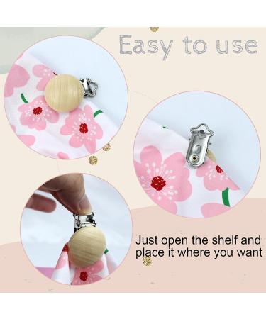 16 Piece Natural Beech Wood Pacifier Clips - DIY Teething Toy Holder & Charm Accessories - Buy Online on GoSupps.com