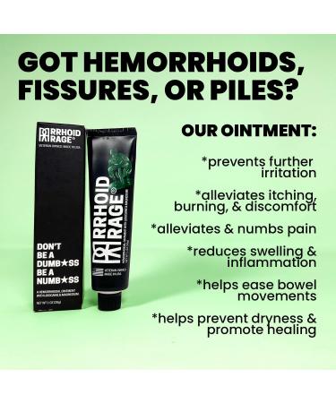 Rrhoid Rage Hemorrhoid & Fissure Ointment - Fast Acting Relief with Lidocaine & Aloe - 1-Pack - Buy Online on GoSupps.com