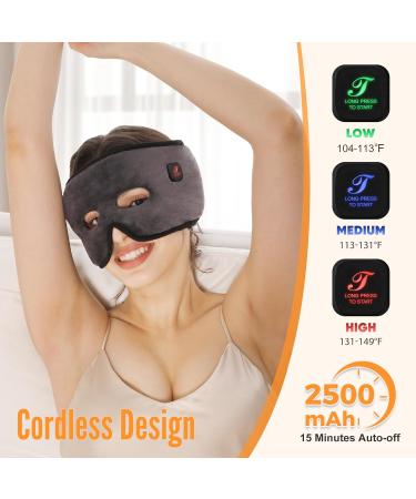 Heated Face Mask for Sinus Pressure Cordless Sinus Mask with 3 Heating Levels 2500mAh Rechargeable Face Heating Pad Sinus Pressure Relief with 15 Minutes Auto-Off(Grey) - Buy Online on GoSupps.com