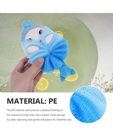 Beaupretty Bath Ball Loofah Sponge - Exfoliating Bath Scrubber for Kids & Babies | Skin-Friendly Blue Bath Tool - Buy Online on GoSupps.com