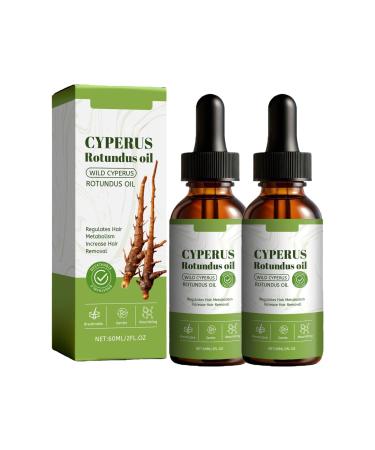 Rubu22a Cyperus Hair Removal Oil - Moisturizes & Soothes Skin - Reduces Body Hair Growth - Hair Removal Oil for Men & Women - 2 60 ml