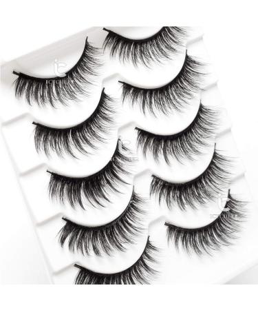 Icycheer Mixed 3D Artificial Eyelashes - Full Strip Natural Long Thick & Wispy Fluffy Dramatic Lashes for Cosplay | 5 Pairs Makeup - Buy Online on GoSupps.com