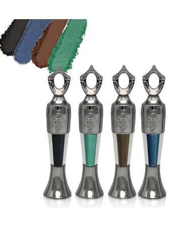 Sheida Powder Eyeliner Sheida Eyeliner Sheida Liner Handmade 100% Natural Eyeliner in Powder Form Long-Lasting Liner Arabic Intense Color Smudge-Proof(4pcs)