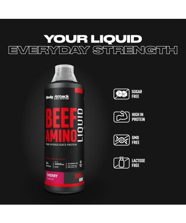 Body Attack Beef Amino Liquid oranje 1 x 1000 ml - Buy Online on GoSupps.com