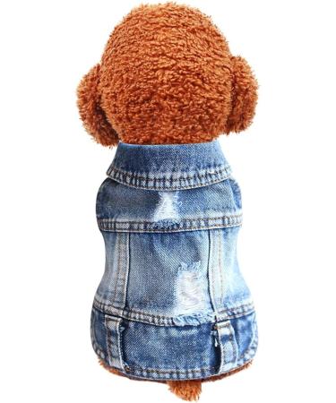 Stylish Denim Jacket Vest for Small & Medium Dogs and Cats - Pet Fashion Summer Sweater - Buy Online on GoSupps.com