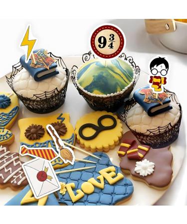 Magical Harry Cake Toppers for Potter Magical Potter School Wizard Birthday Party Cupcake Decorates(48pcs) - Buy Online on GoSupps.com