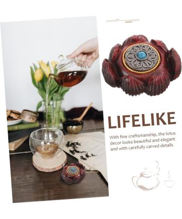 Miniature Lotus Figure Massager Rollerball | Homsfou Auto-Decor Hand Exercise Plate | Vintage B ro Decoration | 3.2x2.7cm Wooden Ornament - Buy Online on GoSupps.com