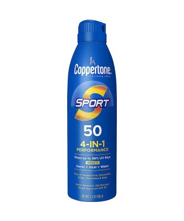 Coppertone Sport Sunscreen Spray SPF 50 5.5 Oz & Sunscreen Stick SPF 40 1.5 Oz - Water Resistant Formula - Buy Online on GoSupps.com
