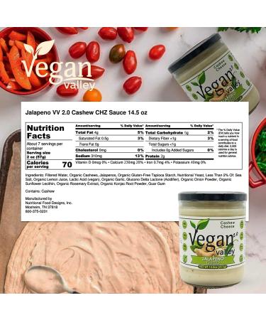 VEGAN VALLEY Jalapeno Cheeze Sauce 14.5oz - Dairy-Free Nacho Cheeze, Certified Kosher & Gluten-Free - Perfect for Pasta, Dips & More - Buy Online on GoSupps.com
