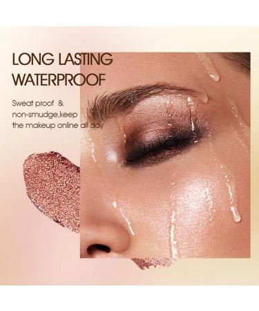 Neutral & Brown Metallic Eyeshadow Stick - Waterproof Champagne Matte & Glitter Makeup Pencil - Buy Online on GoSupps.com