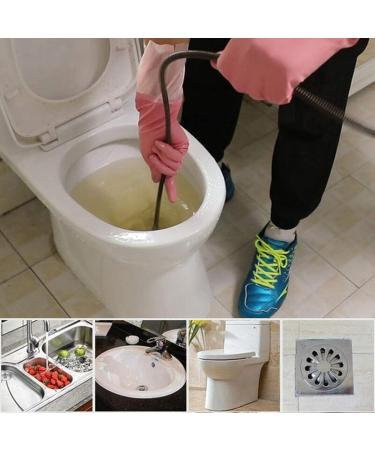 Pteanecay 2X Spring Pipe Dredging Tools Drain Cleaner Sewer Sinks Basin Pipeline Clogged Remover Bathroom Toilet Cleaning Tools - Buy Online on GoSupps.com